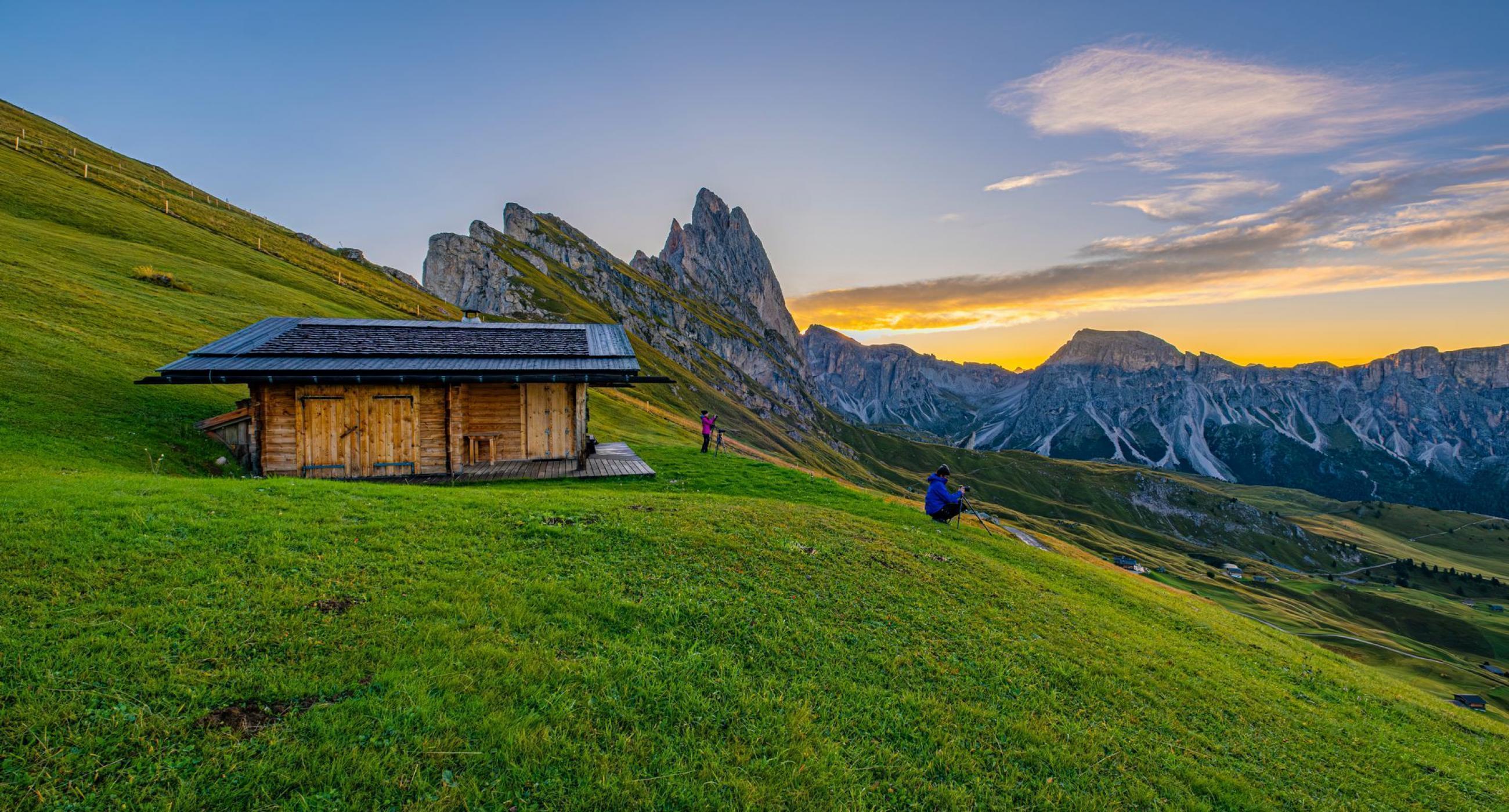 The sweeping ridgeline of Seceda