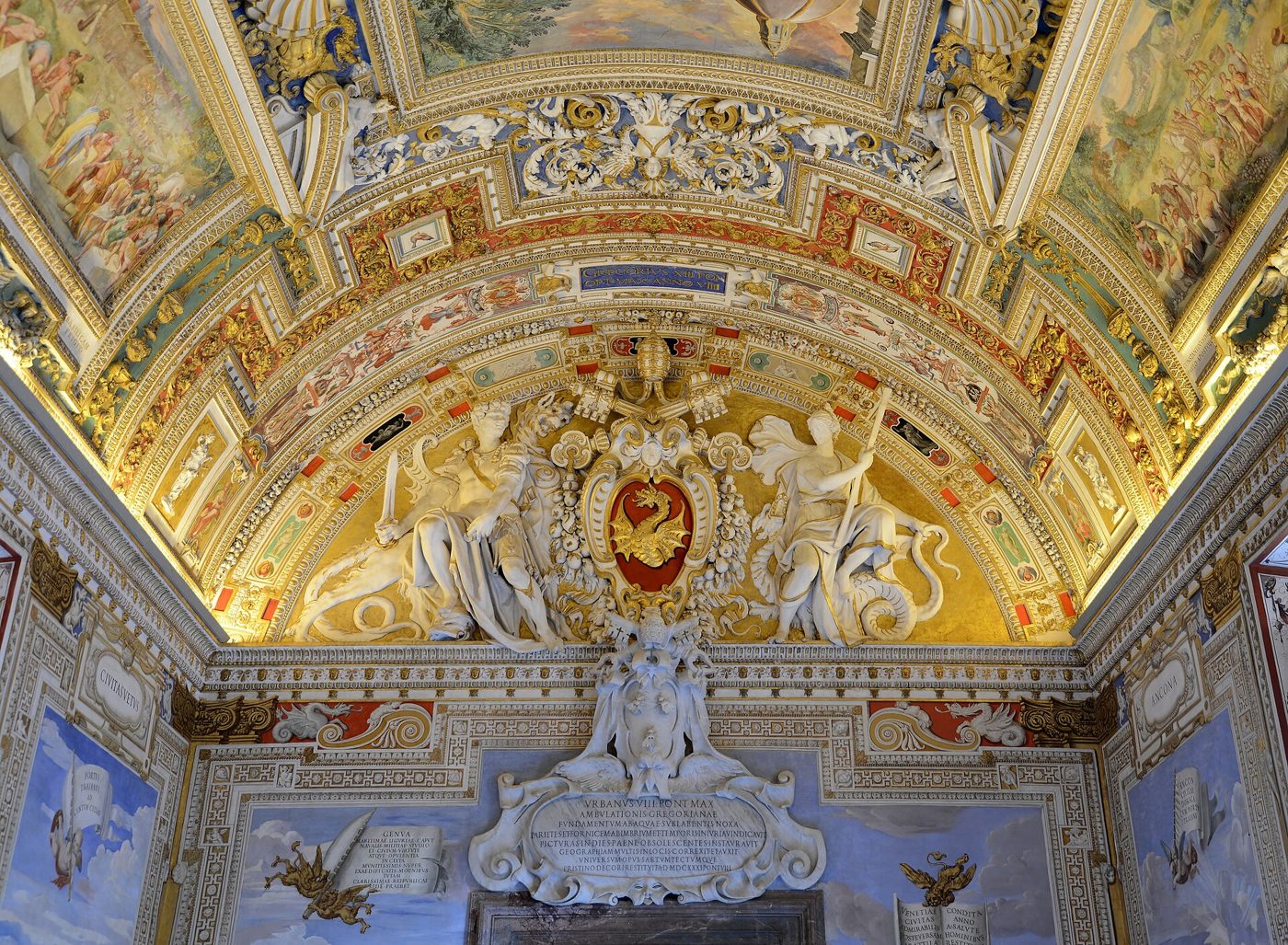 Frescoed ceiling of the Gallery of Maps, Vatican Museums