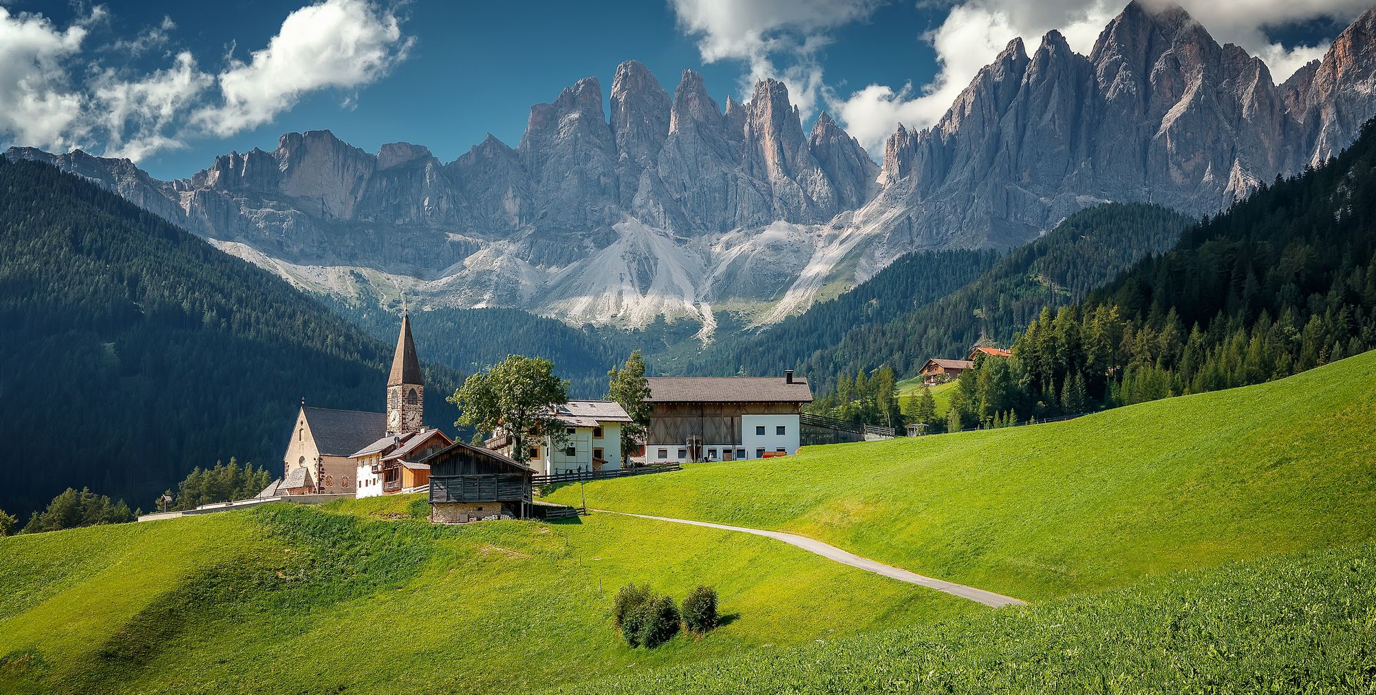 Santa Maddalena village under the Odle group