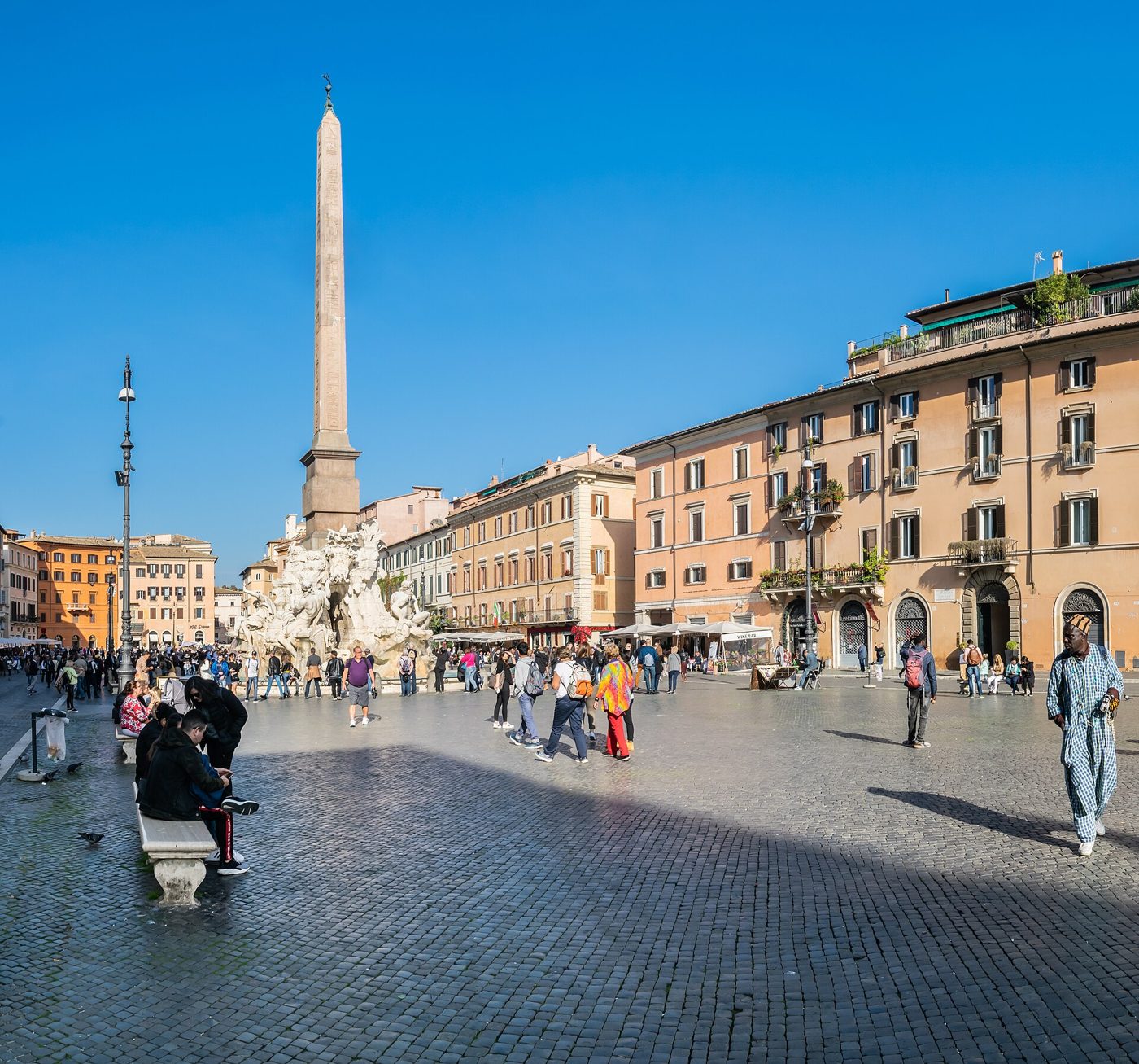 Piazza Navona with its obelisk and fountain