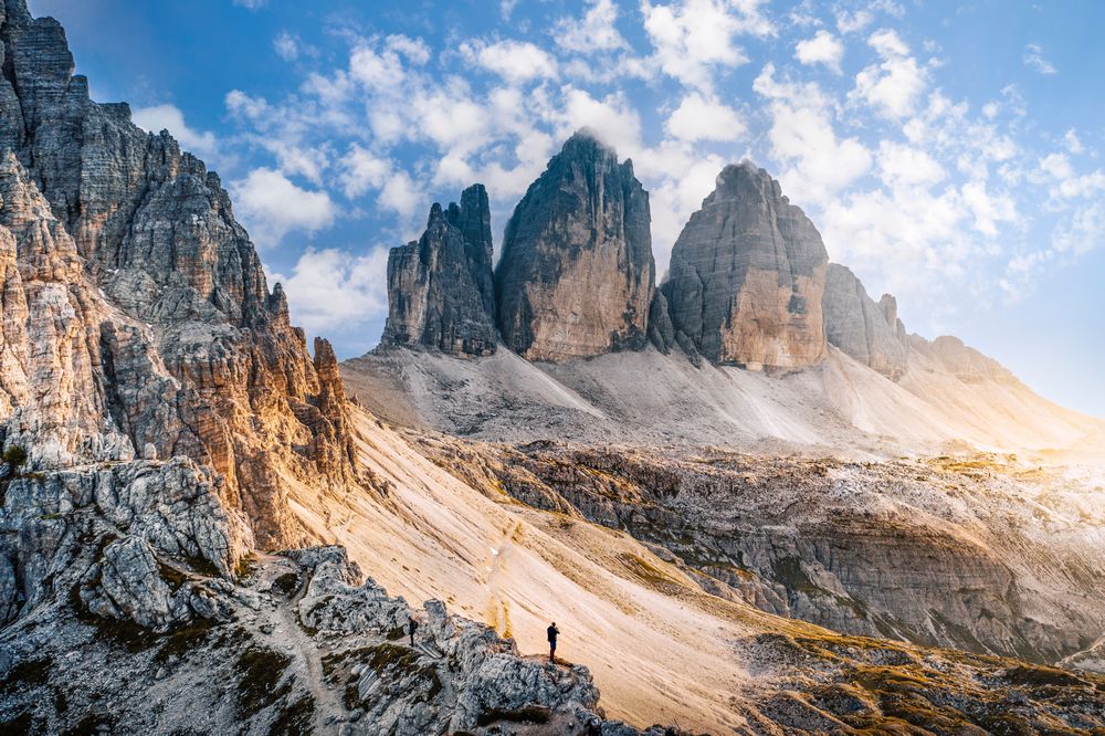 The three peaks of Tre Cime di Lavaredo