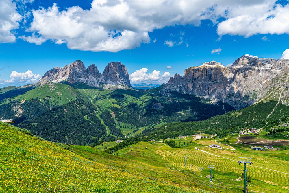 Alpine pastures in Val di Fassa