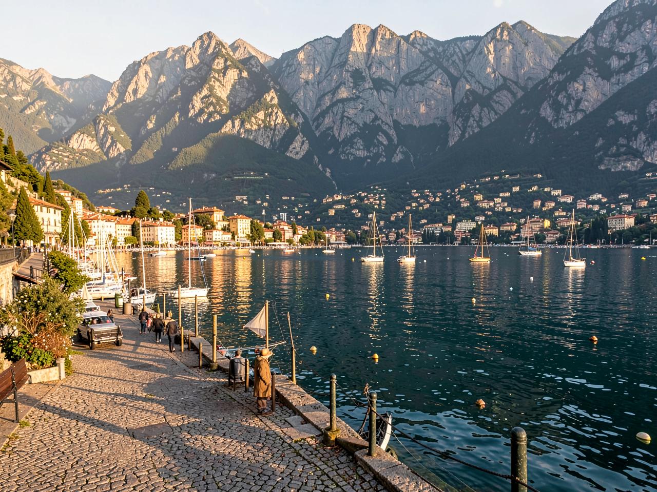 The lakeside promenade of Riva del Garda