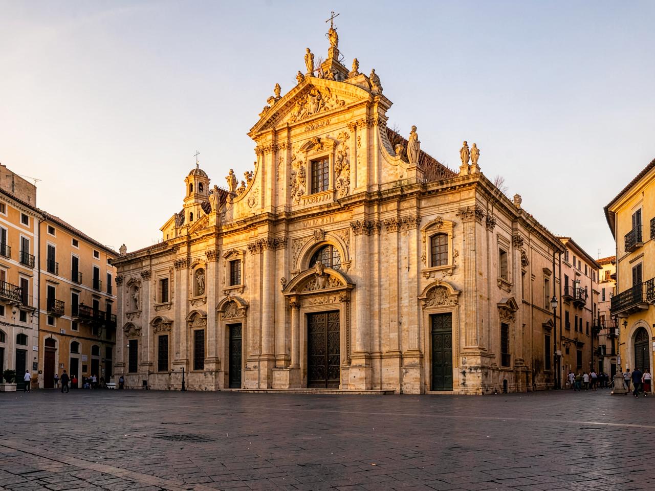 Baroque church facade in Lecce